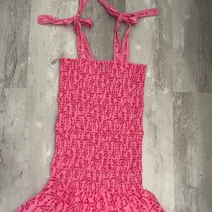 Hotmiss Womens Ruffle Smocked Mini Dress Sleeveless Size M